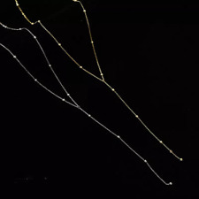 Damen Y-Halskette Kugel Sterling Silber 925 Damen Collier Kette