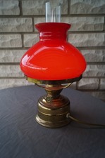 Gepflegte,gut erhaltene Tischlampe orig.Schmöger,Petroleum Art-Messing