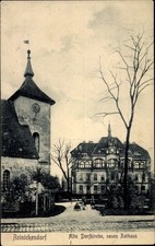 Ak Berlin Reinickendorf, Alte Dorfkirche, neues Rathaus - 3697849