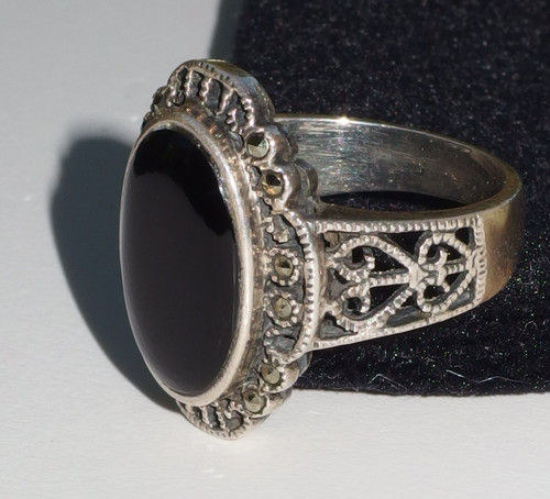 Onyx ring eleganter dunkler - eleganter,