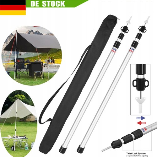 Teleskop zeltstange alu - 2x,