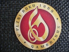 1 Bierdeckel von der:  Plzeňský Prazdroj - Gambrinus, Tschechische Republik
