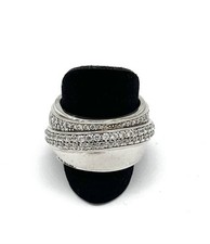 925/- JETTE Sterlingsilber Ring, simulierte Diamanten, Gr. 57.