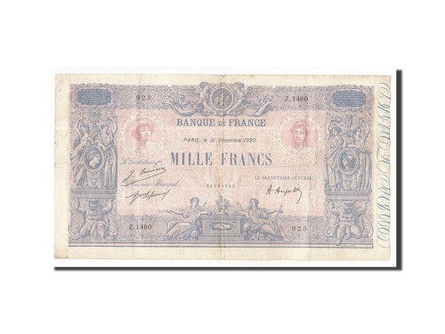 Geldschein frankreich 1000 - geldschein,, frankreich,