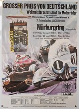 Original Vintage Race Poster - Moto GP 1968 - Dunlop - Nürburgring Germany -