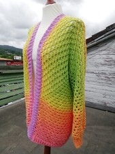 Häkeljacke *Hexagon Cardigan  * Hippie * Boho * Strickjacke * 100% Baumwolle 