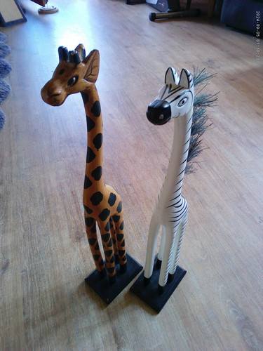 Holzgiraffe und holzzebra - holzgiraffe,