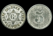 WERTMARKE: 5 Pfennig. CAFÉ