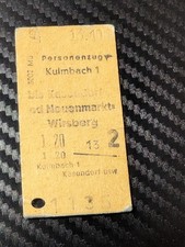 Alter Original Fahrschein, Eisenbahn - 13.10.1969 - Kulmbach - Kasendorf / Neuen