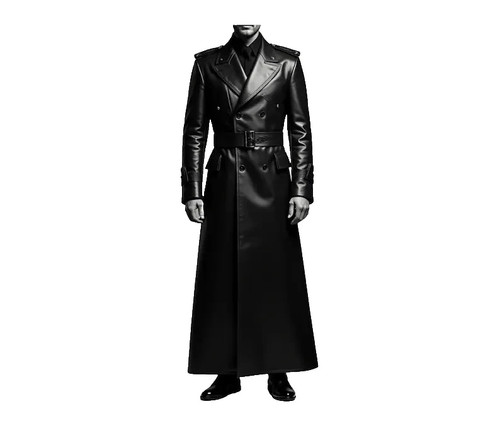 Herren leder trenchcoat aus - leder,