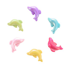 50x Acrylperlen Delphin