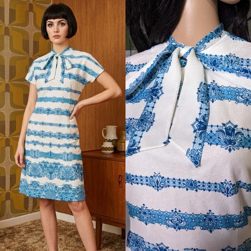 Vintage 60er 70er blau folk - vintage,