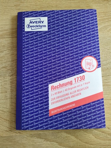Rechnungsbuch zweckform 1730 - rechnungsbuch,