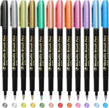 12 Metallic Stifte, Steine Bemalen Stifte Steine Bemalen Wasserfest, Filzstifte