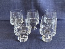 5 Friedrich Kristall Cognacgläser, 10 cm, 60er Jahre