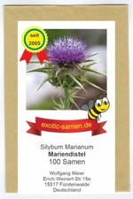 Mariendistel - Silybum marianum - Bienenweide - Zier + Arzneipflanze - 100 Samen