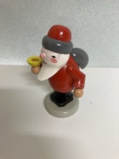 Alter Weihnachtsmann Nikolaus Holz Kerzenhalter teilbar zwei Hälften Puppenstube