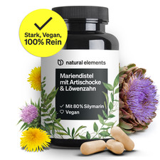 Mariendistel mit Artischocke & Löwenzahn 120 Kapseln vegan - NATURAL ELEMENTS