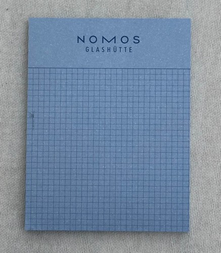 Nomos glashütte papierblock - nomos,