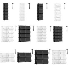 Schuhboxen 8/10/12/16/20er Set Schuhorganizer Schuhkarton Schuhregal Kunststoff