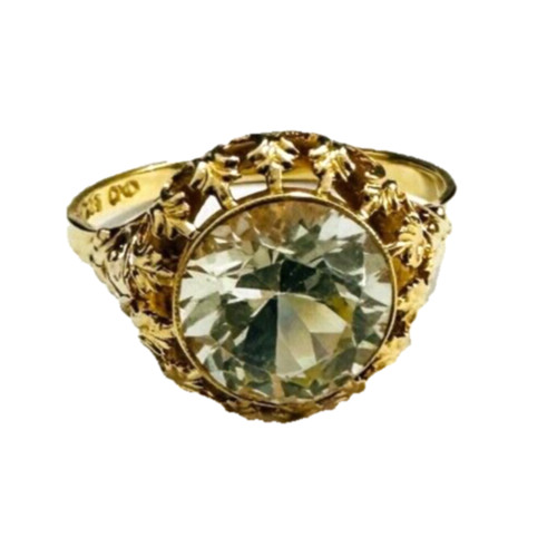 Vintage prasiolithring 585er - prasiolithring,