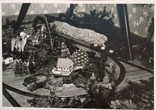 Modellbahn Modelleisenbahn Eisenbahn Landschaft Modellbau Bahn Häuser Altes Foto