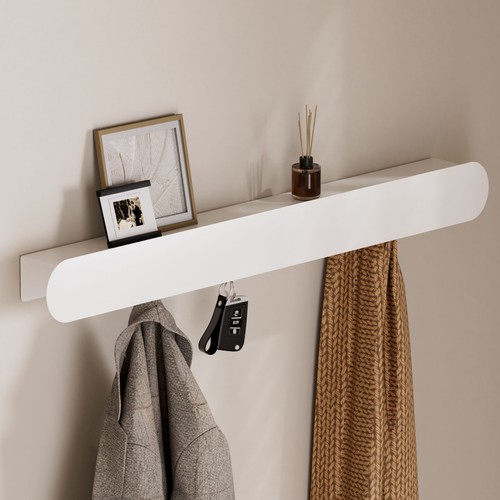 Wandgarderobe mit ablagebrett - wandgarderobe,