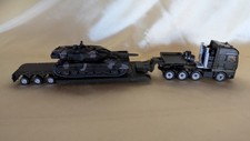 Siku 1/87 LR 17328 Tieflader Modell olivgrün mit Panzer Leopard