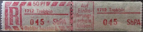 Ddr einschreibemarke - (#402),
