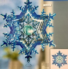 Windspiel Schneeflocke NEU  tolle Dreheffekte aus Edelstahl für Weihnachten