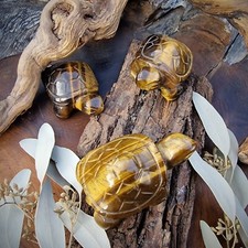 Budawi® Schildkröte Edelstein Deko Tier Figur Skulptur Statue handgefertigt