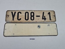 2x Kennzeichen Schilder DDR 1x