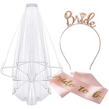 Braut zu Be Schärpe Schleier