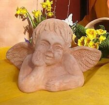 Engel 30 cm aus Terracotta Garten Deko Figur Weihnachten Beerdigung Grab Trauer