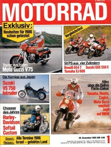 Motorrad 1986 test moto - motorrad, 1/1986