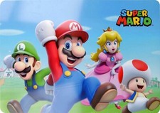 Nintendo Super Mario Tischunterlage Tischset Platzdeckchen Malunterlage 43x28cm