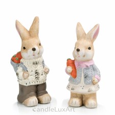 Hasen Set aus Keramik 16cm Oster Figuren Osterdeko Tischdeko Geschenke Deko