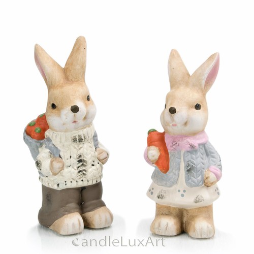 Hasen set aus keramik 16cm - hasen,