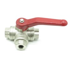 3-Wege Edelstahl Kugelhahn 1/4