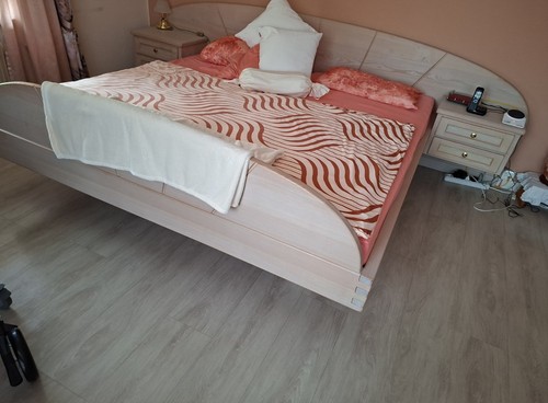 Doppelbett esche weiss - esche,