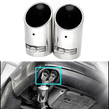 2× Edelstahl Endrohre Auspuff Auspuffblende,für VW Golf 6，7 Touran Passat Tiguan
