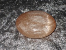 oranger Selenit Pfirsich Selenit 5,5 x 4,5 cm Handschmeichler Massagestein