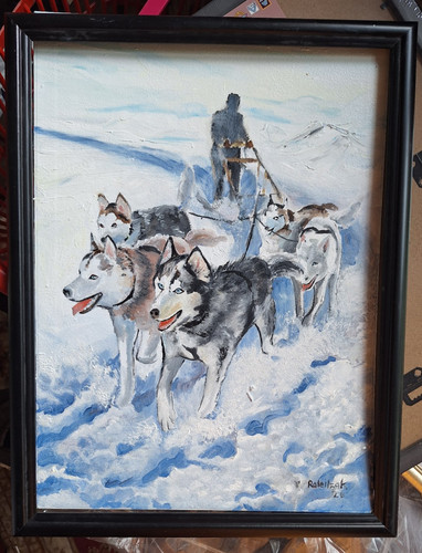 Fine art original husky - art,