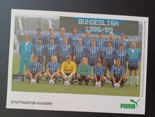 Stuttgarter Kickers Mannschaftsbild 88/89 Puma Autogrammkarte unsigniert 