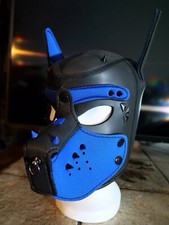 designed Puppy Play Mask Dog Mask BDSM cosplay red blue pink yellow black gray