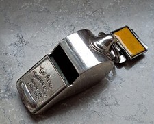 Alte The ACME Thunderer Pfeife,  mit Bernstein Anhänger und Nummer Selten