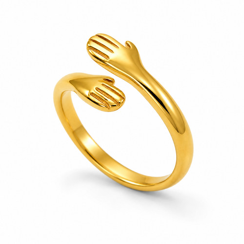 Edelstahl ring gold offen - ring,