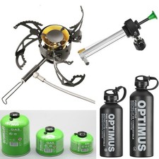 Optimus Polaris Optifuel Gas und Benzin Kocher 4.200 Watt , Flipstop Pumpe