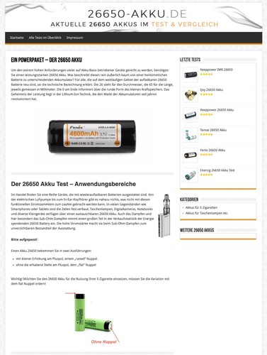 Affiliate Webprojekt /