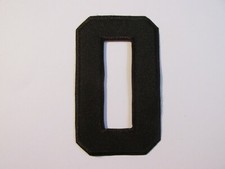 Zahl 0 Stoff Zahlen 10cm  schwarz  Aufbügeln Tricot  Aufnäher Bügelbild